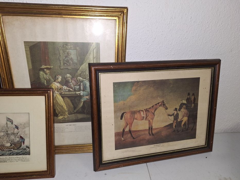 Lote 4 quadros antigos
