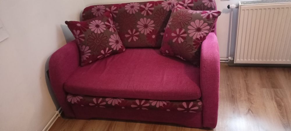 Sofa dwuosobowa z funkcją spania,fotel
