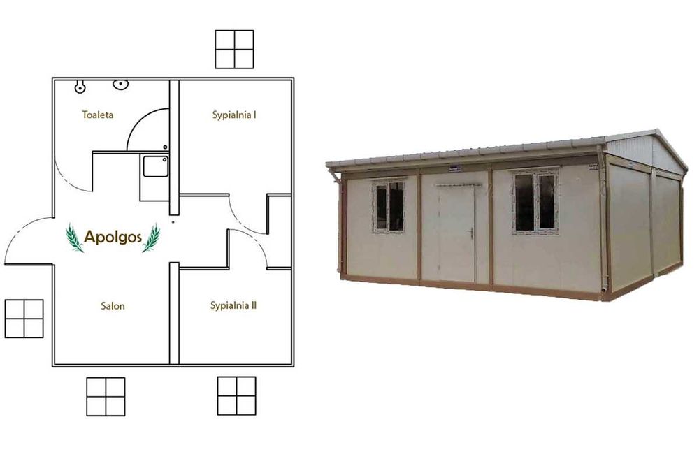 Dom Modułowy 30m2 ocieplony
