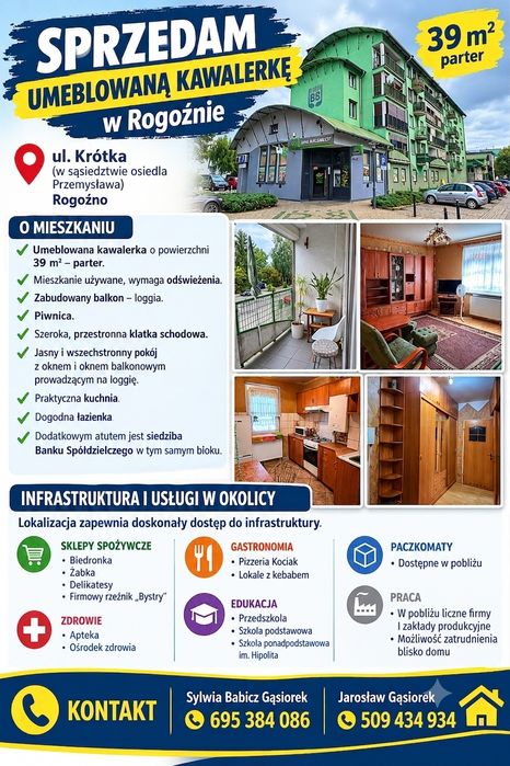 Oferta sprzedaży mieszkania w Rogoźnie
