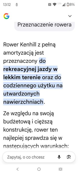 Sprzedam rower używany Kenhill do naprawy 26 cali