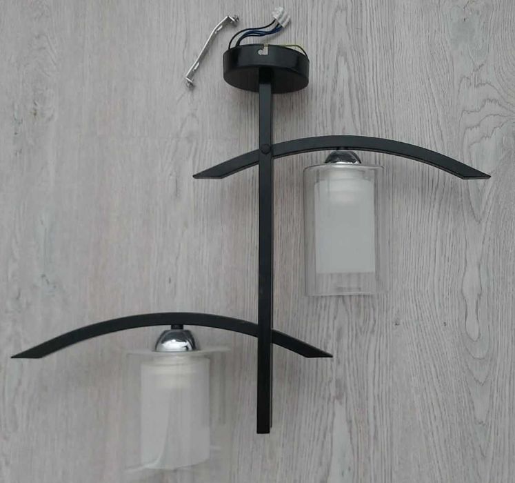 Lampa wisząca sufitowa czarna / żyrandol