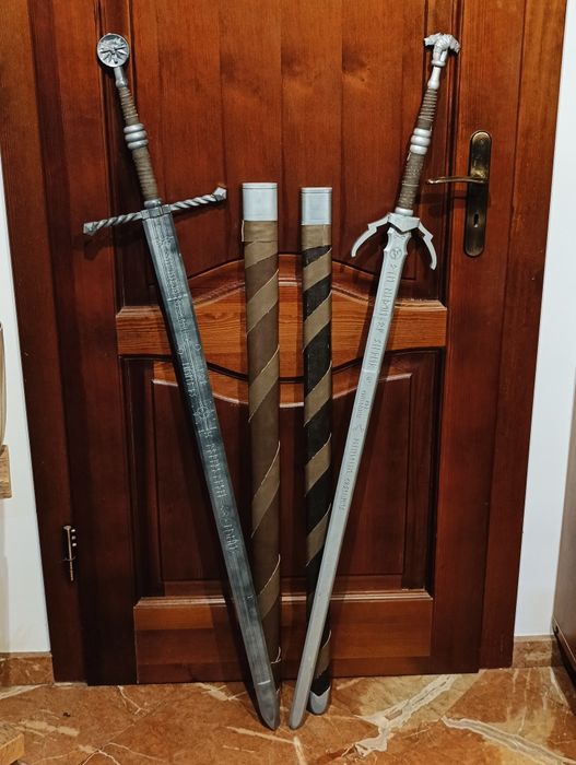 Dwa miecze wiedźmińskie 140cm, cosplay, druk 3D