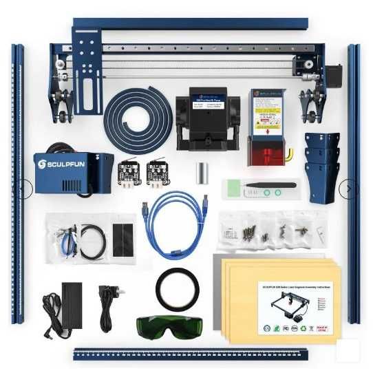 NOVA - SCULPFUN Máquina de corte e gravação a laser de 20W