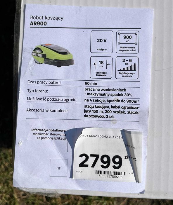 4garden, Robot koszący, AR900, 18 cm