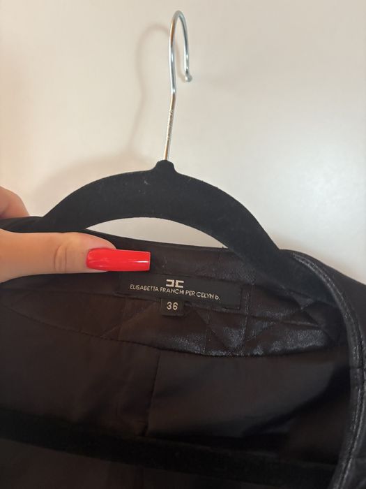 Kurtka pikowana ramoneska s 36 elisabetta franchi