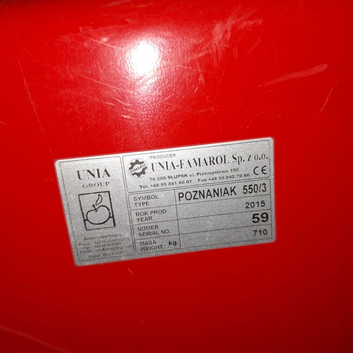 Siewnik POZNANIAK 550/3 rok 2015 z agregatem talerzowym AMJ ATOS 3m