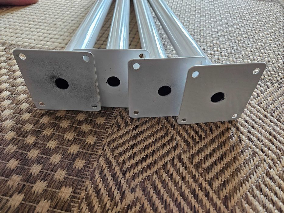4x noga meblowa MAVÖ 71cm biała regulowana do stołu/ biurka