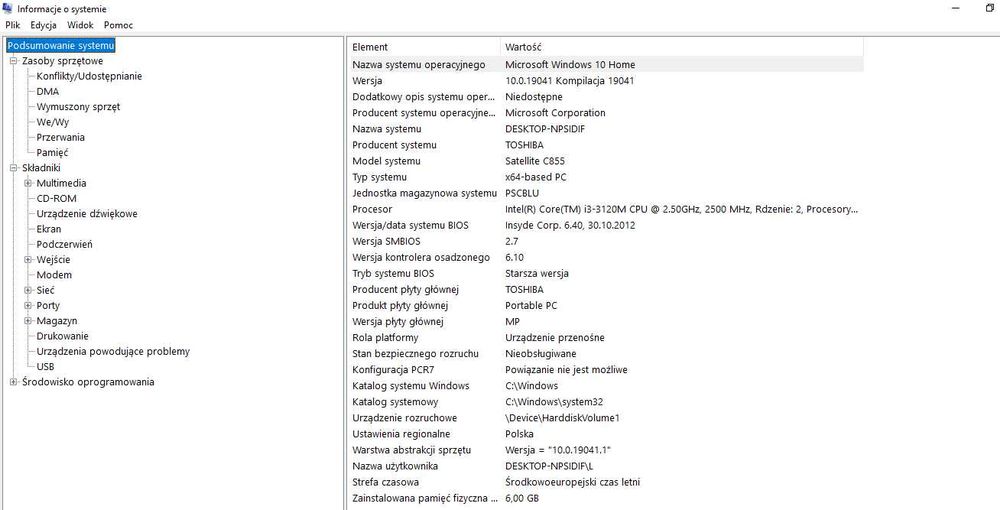 Laptop Toshiba Satellite C855 - S5194 WIN10 6GB