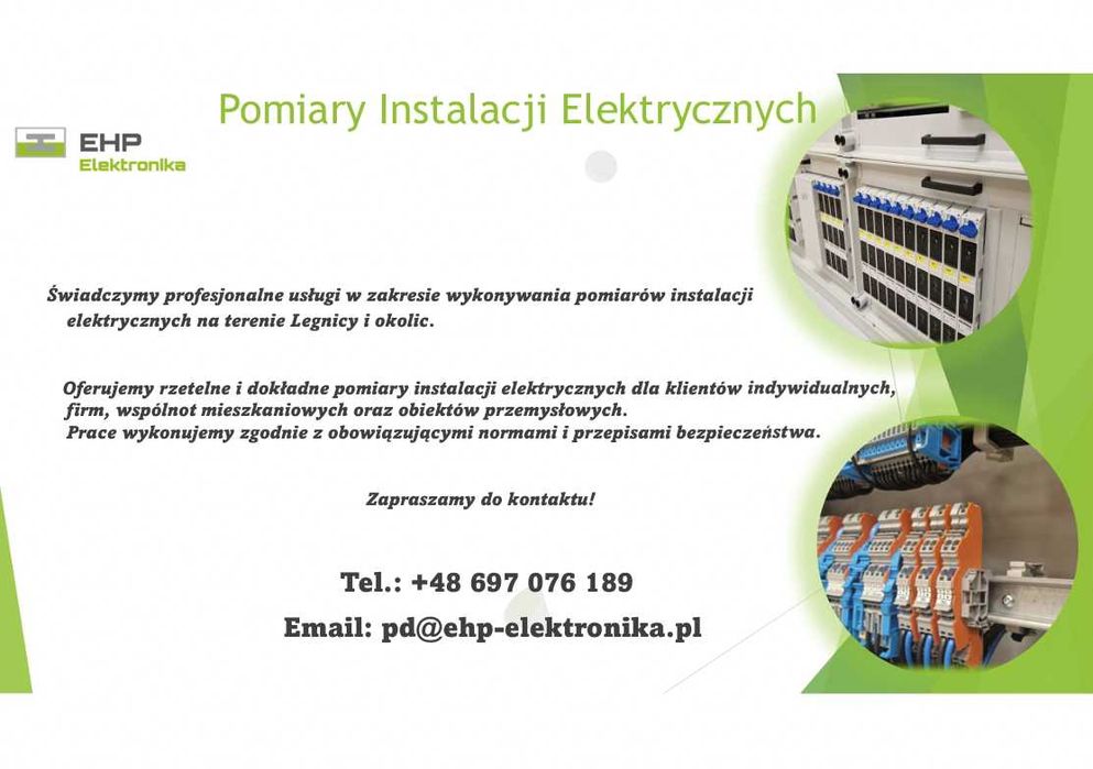 Pomiary instalacji elektrycznych Legnica i okolice