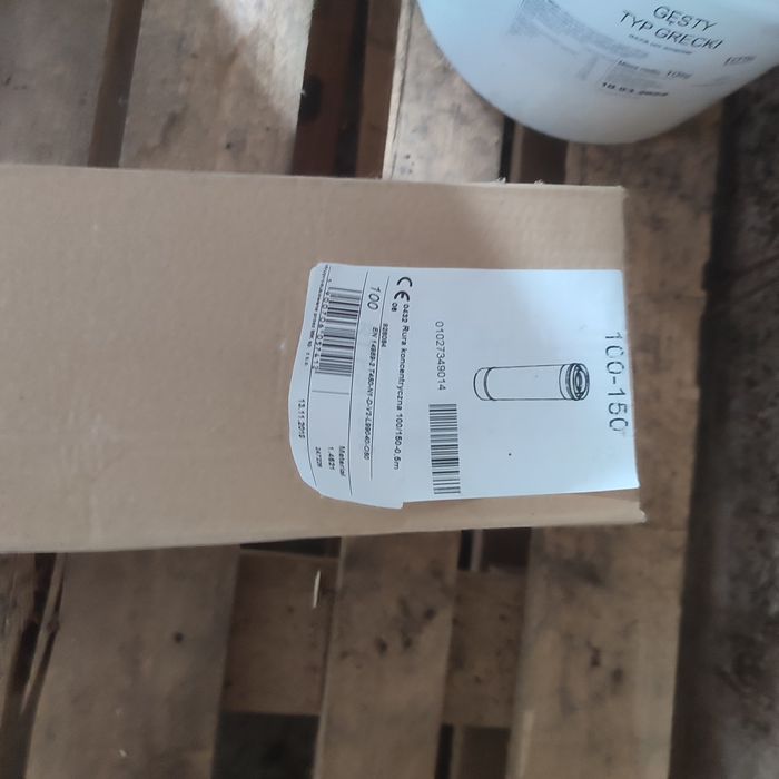 Rura kolano koncentryczne 45 st. 100/150 100x150 Nowe