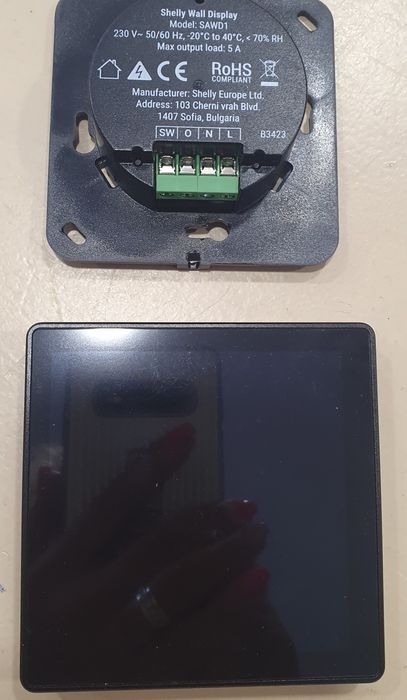 Wall display painel de controlo -Shelly