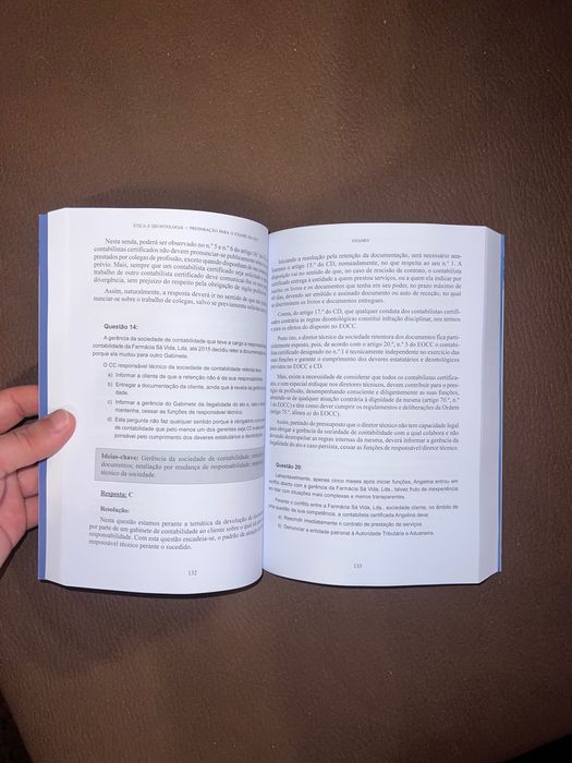 Livro novo “Ética e deontologia, preparação para o exame da OCC”