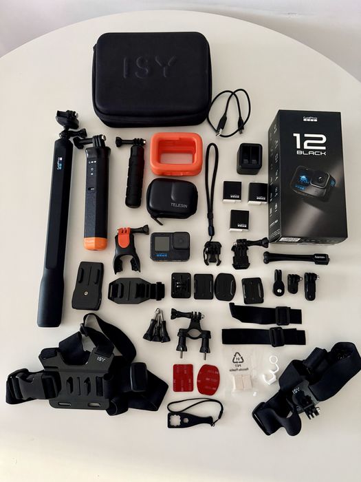 Kamera GoPro HERO 12 Black | Zestaw firmowych akcesoriów | ŚWIETNY STAN!