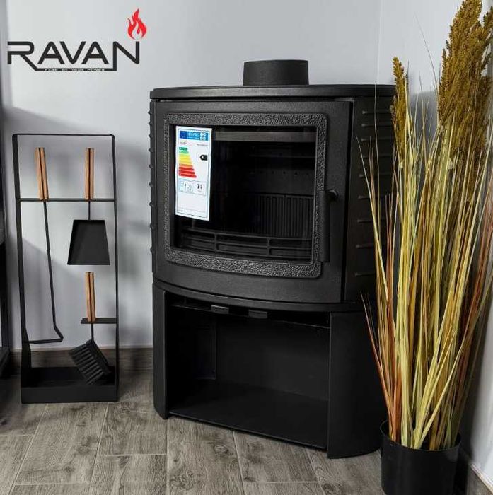 Піч-камін для великого будинку (2 поверхи) — Ravan Deluxe 14 кВт