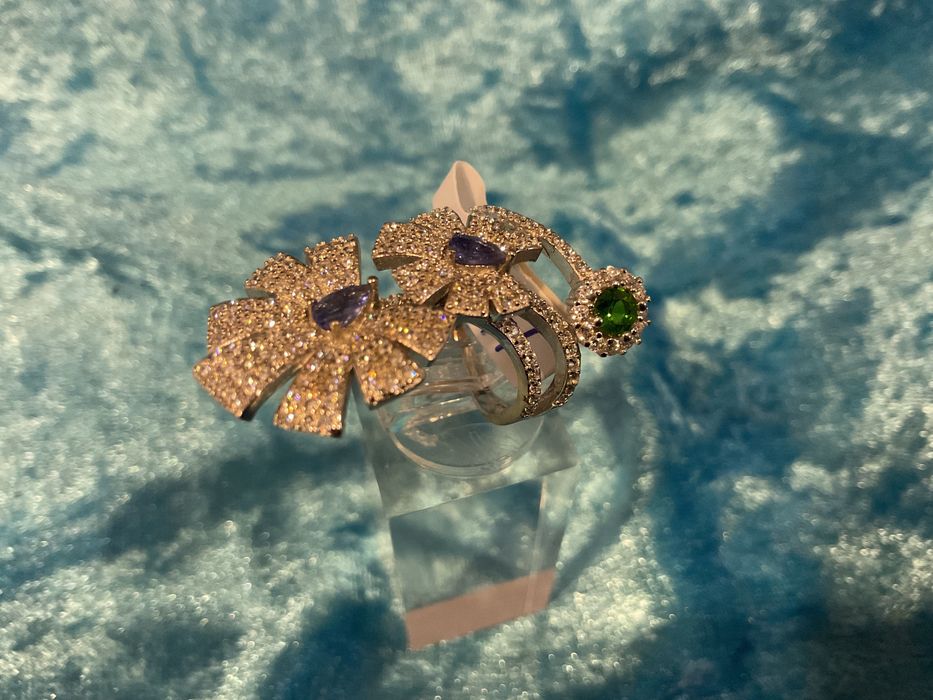 Anel prata banho de ouro t,14,5 m