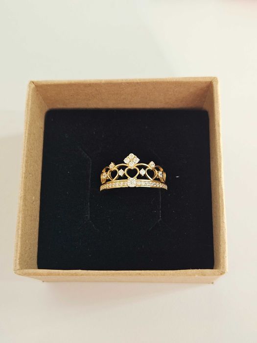 REZERWACJA Złoty pierścionek korona rozmiar 15 p.585/1,78g