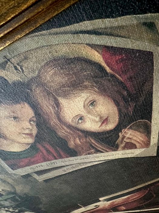 Pintura a óleo com moldura vintage