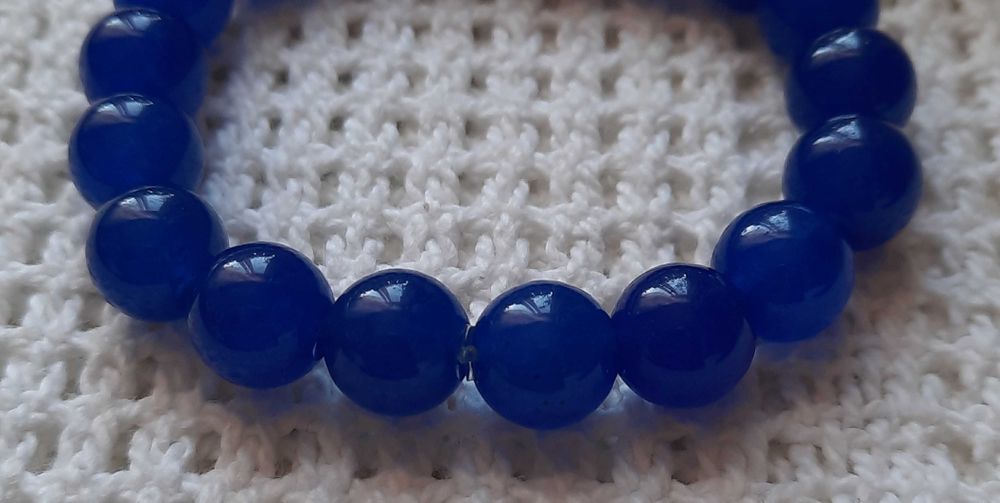 Sodalit kamienie naturalne piękna bransoletka niebieski kamień
