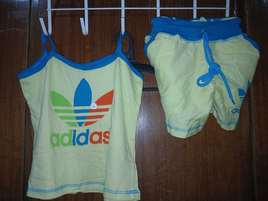 Conjunto t-shirt de alça + calções Várias cores e tamanhos (alguns com defeito)