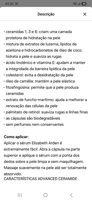 Serum rosto Elisabeth Arden