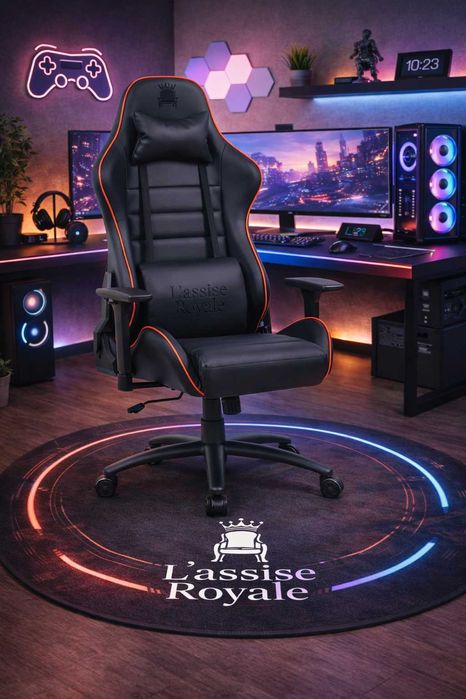 Fotel Gamingowy Obrotowy Regulowany Ergonomiczny Krzesło Gracza