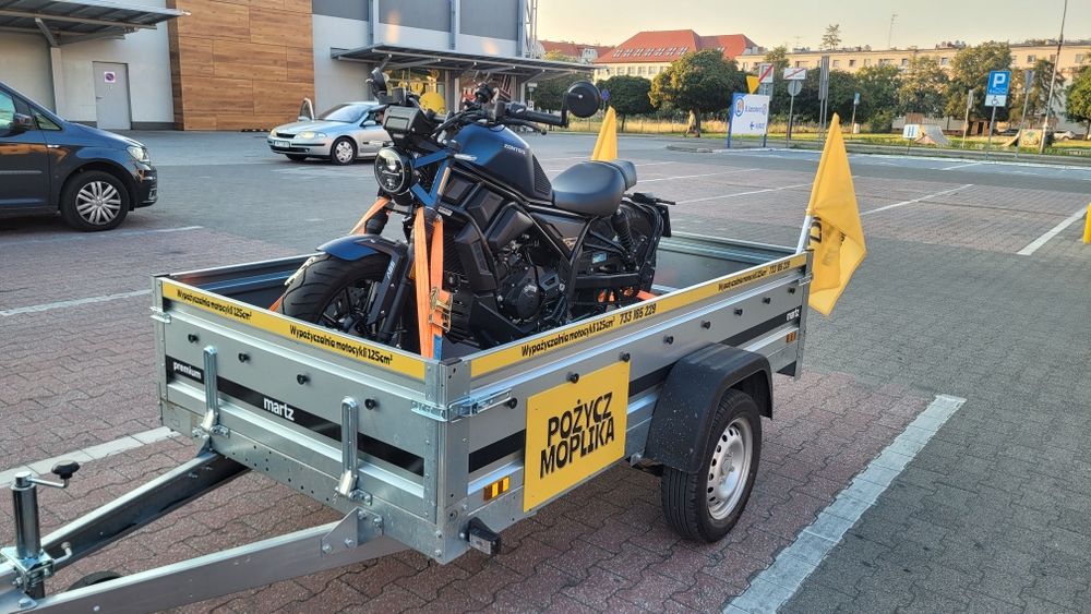 Wynajem motocykla z dowozem, prawko kat B, Zontes 125C, Pożycz Moplika