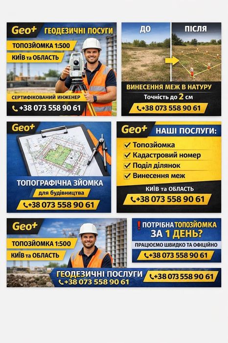 Геодезія | Топозйомка | Виніс меж | Київ та область