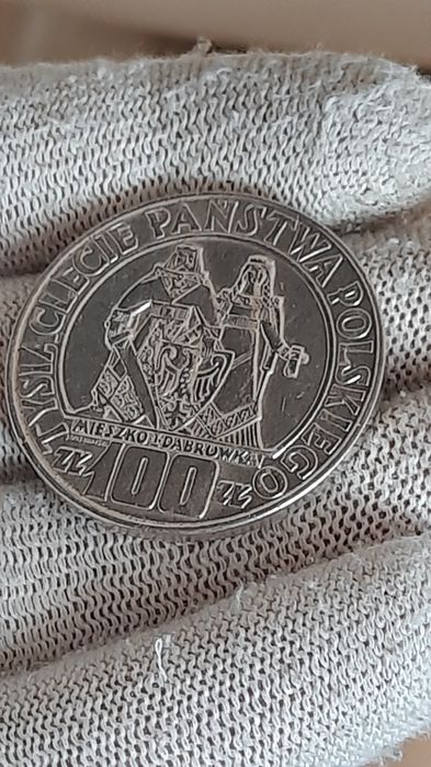 Moneta 100zł Mieszko I Dąbrówka 1966r