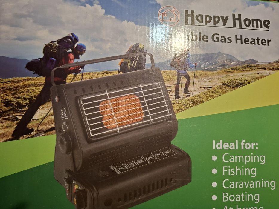 Портативний газовий обігрівач 2 в 1 з керамічним картриджем та можливі