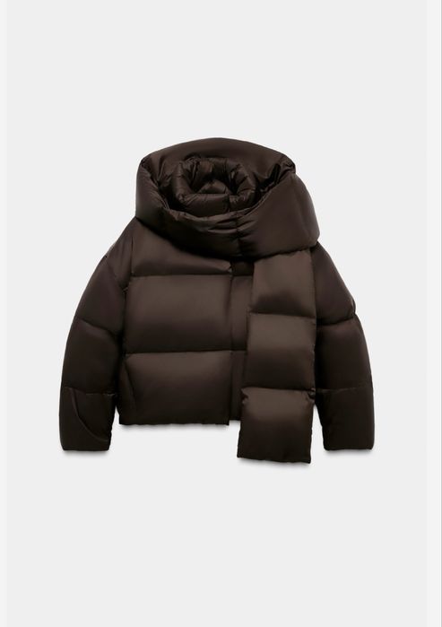 Пуховик коричневий Zara