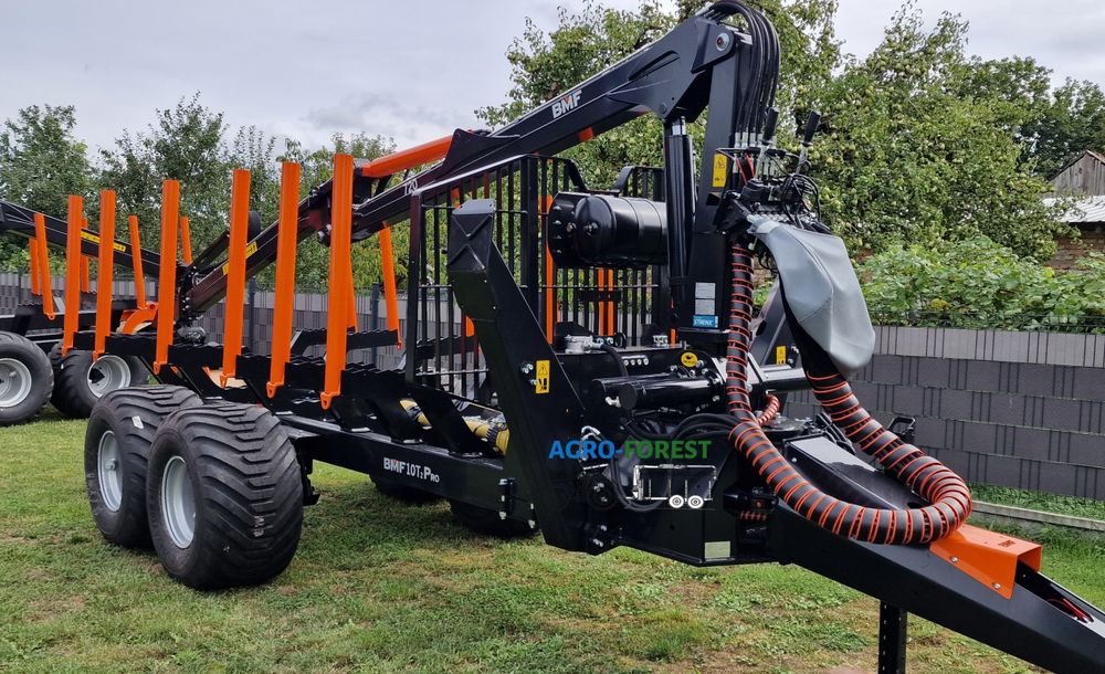 Nowa Przyczepa Leśna BMF 10T2 PRO 720 7.2m Zrywka Leasing on-line 24h