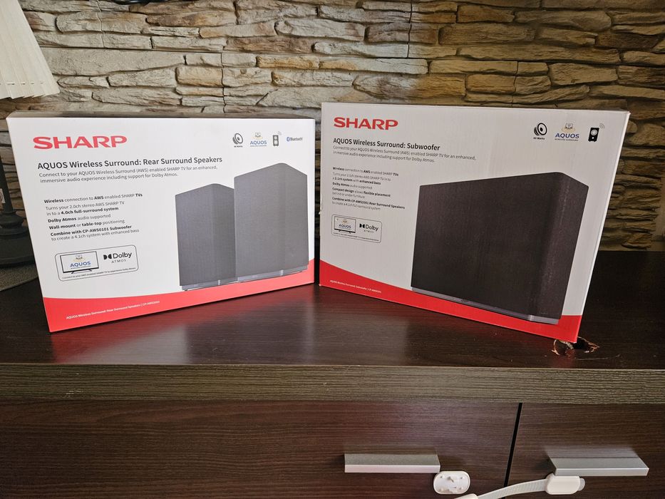 Sharp AQUOS Wireless Surround CP-AWS0101 + CP-AWS2001 — kompletny zestaw