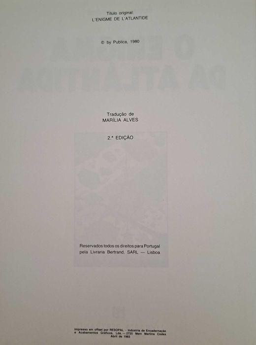 Livro BD Blake e Mortimer, O Enigma da Atlântida, E.P.Jacobs, 1983