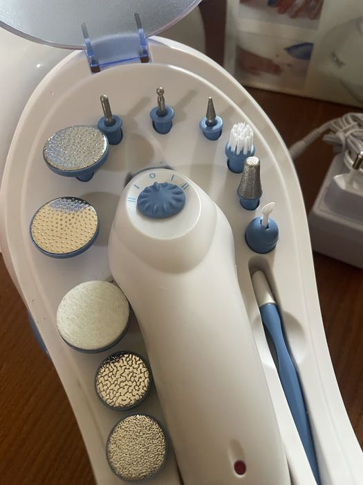 Zestaw do manicure pedicure lampa uv frezarka