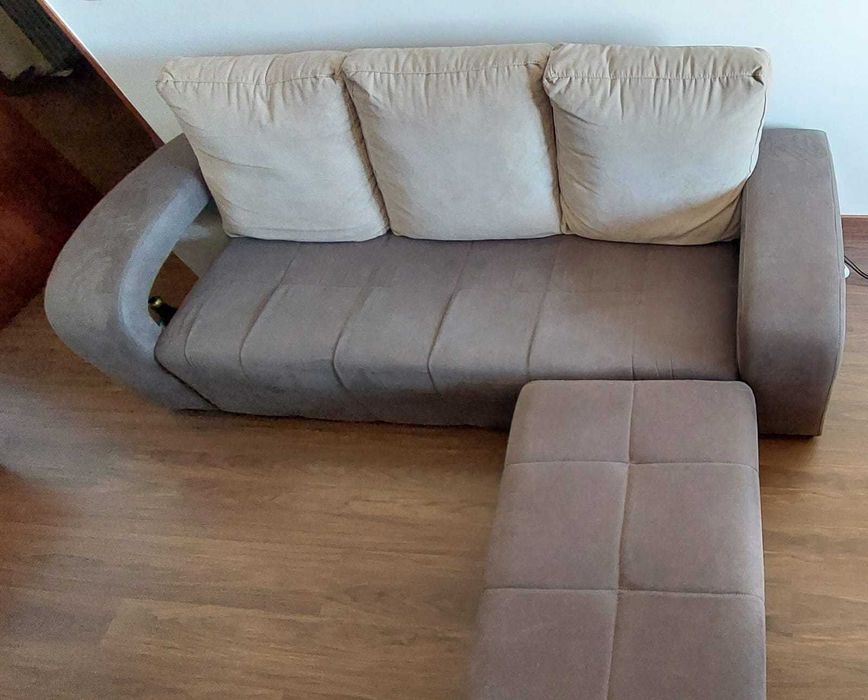 Sofá 3lugares  chaise longue amovível