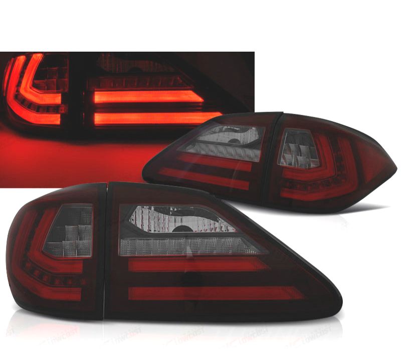 FAROLINS TRASEIRO LEXUS RX III 350 09-12 LED DINÂMICOS ESCUROS