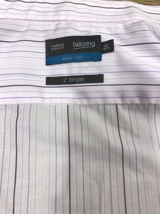 Marks & Spencer roz. 42 męska koszula w paski