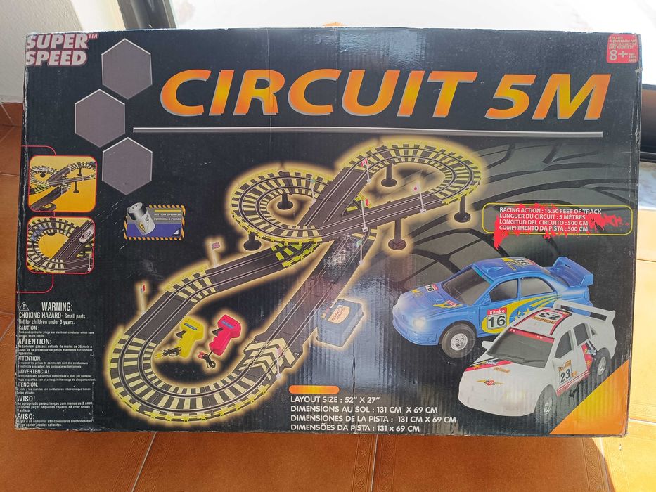 Pista de corrida de carros 5metros - como NOVA - COMPLETA e Testada