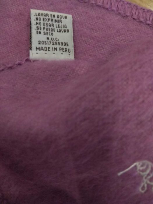 теплые мягкие шарфы Альпака Alpaca Camargo сиреневый и голубой