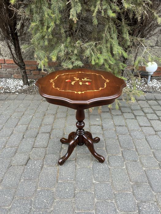 Stylowy Stolik Kawowy Intarsja Ława Ludwik Unaikt Po Renowacji
