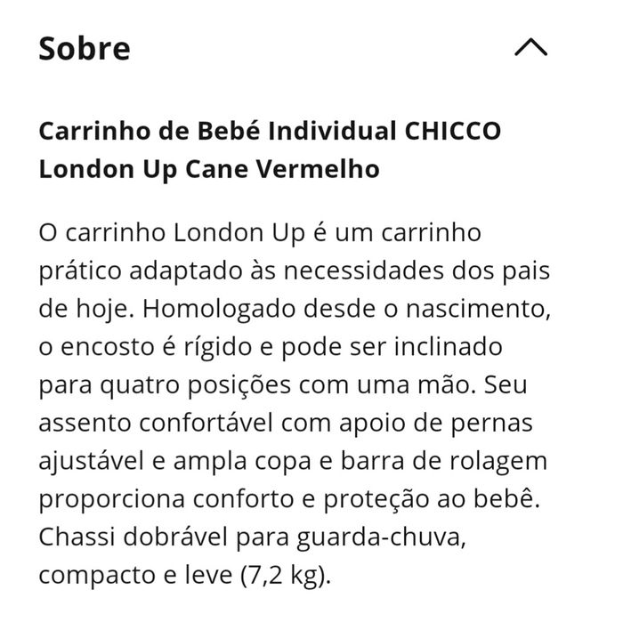 Carrinho de bebe Chicco London Up