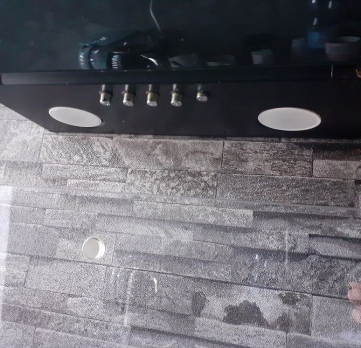 Okap kuchenny czarne szklo 60cm.