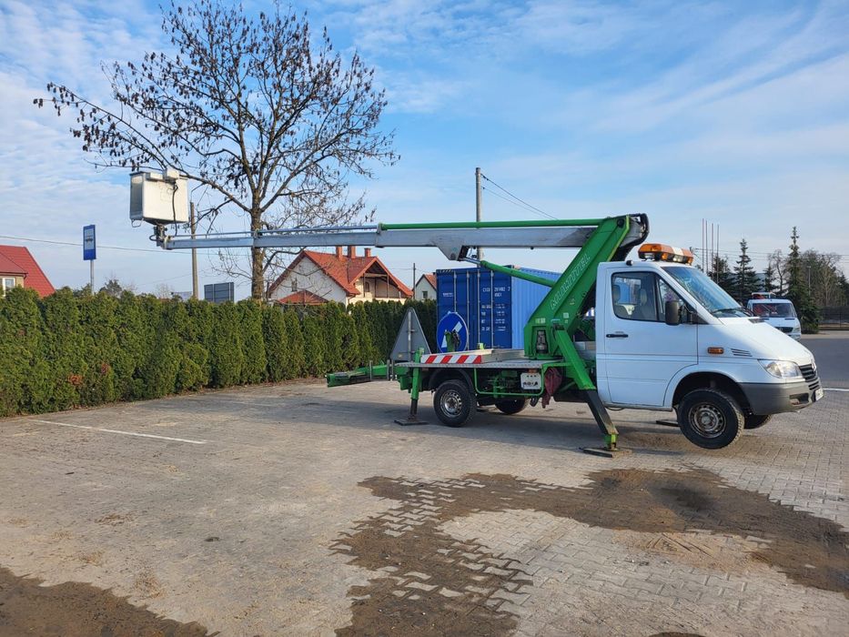 Mercedes-Benz 208D  Podnośnik koszowy Multitel 18m 200kg Mercedes sprinter stan bdb do 3,5
