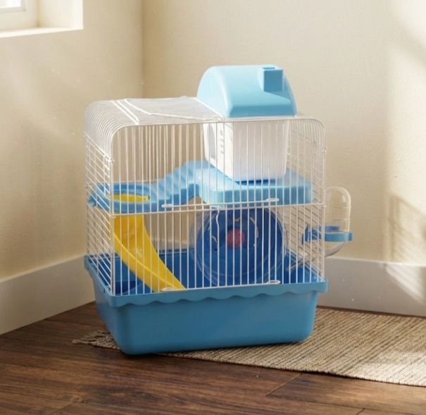 Klatka dla Chomika Myszy Domek+Poidełko +Kołowrotek Drabinka Gratis