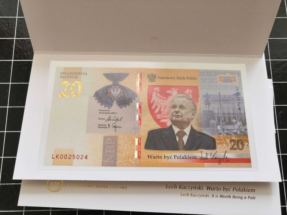 3 x Banknot Lech Kaczyński. Warto być Polakiem - 20 PLN