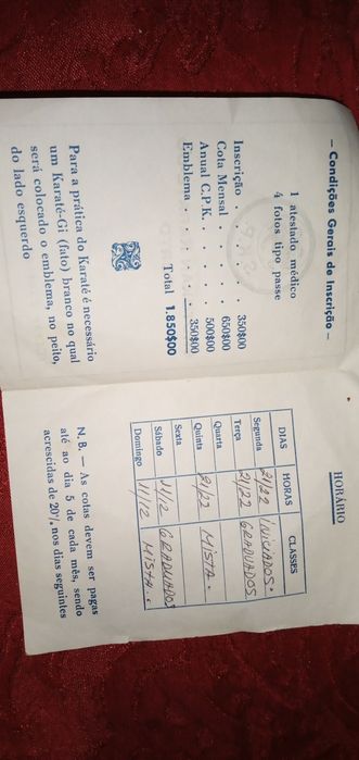 Emblema Karate SKP Antigo-20E-Ficha de inscriçao Karate 80s-10EDesde2E