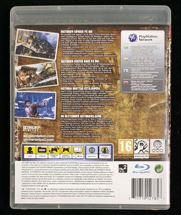 Uncharted 2 Pośród Złodziei PL Dubbing na PS3 Among Thieves Komplet 100% Sprawny