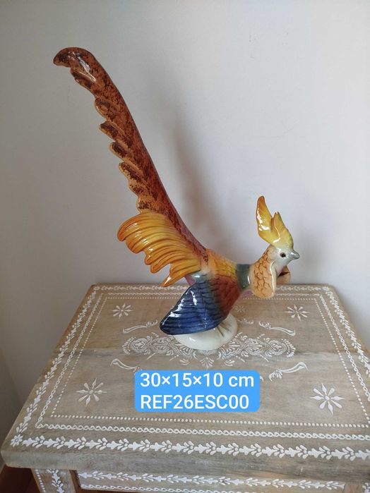 Magnífica Escultura de Faisão, origem Alemã