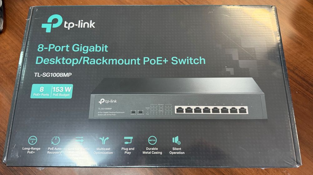Nowy, fabrycznie zapakowany Switch POE+ TP-Link TL-SG1008MP